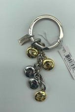 Coach Keychain Keyring Fob Drop Letters Silver Gold Tone 65430