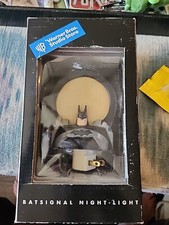 Vintage Batman 1999 Warner Bros Ceramic Batsignal Night Light New In Box
