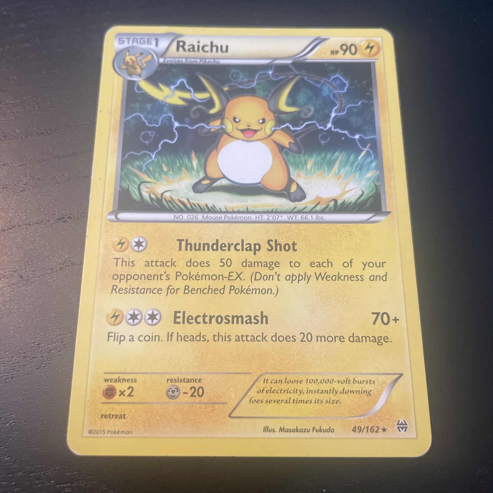Pokémon TCG Raichu BREAKthrough 49/162 Regular Rare NM/M