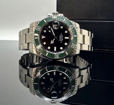 Custom 40mm  Starbucks  Sub Style Mod Watch Oyster Band w/ NH35 Automatic