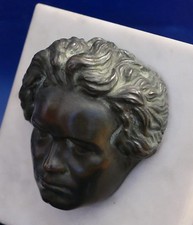 PORTRET BEETHOVENA NA MARMURZE XL 3D BRĄZ RELIEF / STATUETKA