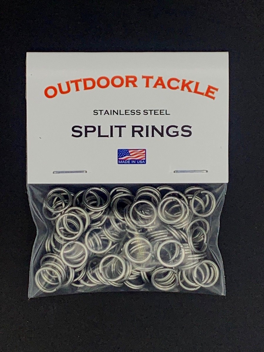 TackleBoys #6 Heavy Duty Stainless Steel Split Rings - 100 Count Pack, Made In USA
