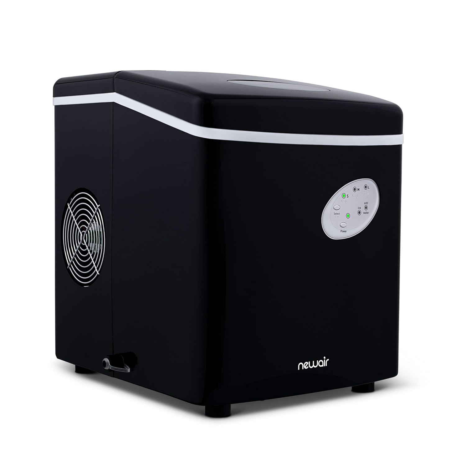 Counter Top Ice Maker Machine (Black), Compact Automatic Ice Maker, Cubes Ready