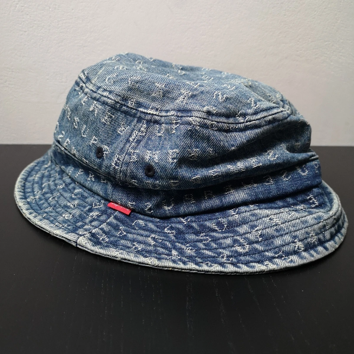 Supreme Jacquard Logos Denim Crusher Blue M/L Brand New SS20