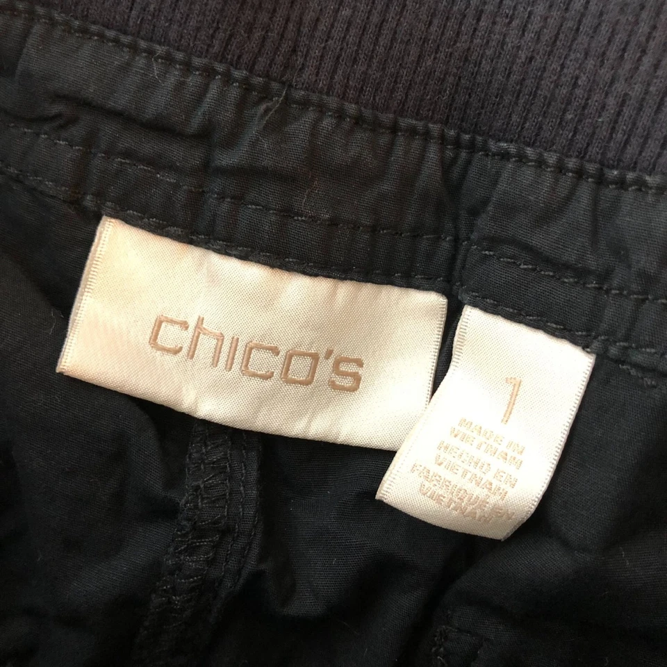 Pantalones Cortos de Carga Informales Chico para Mujer Negros Mezcla de Algodón Pierna Enrollada Puño Talla 1(8) Foto 3 de 4
