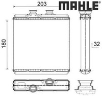 Mahle AH183000P WäRmetauscher FüR Innenraumheizung HeizungsküHler