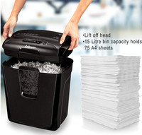 Fellowes Powershred M-8C 8 Sheet Cross Cut Personal Shredder With Safety Lock,