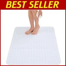 Large Bathroom Shower Mat - Secure Suction Cups