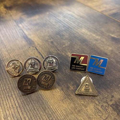 8 VTG Monumental Life Insurance Co. Lapel Pins-Chairman's Round Table&Honor Club