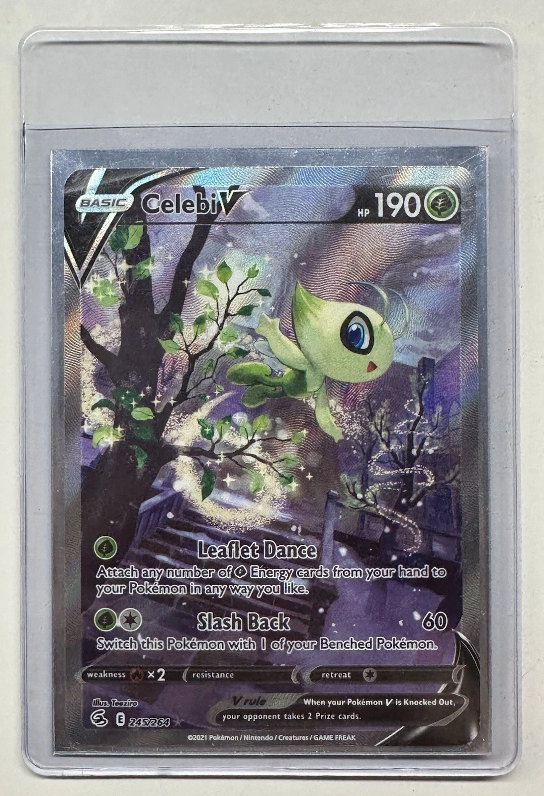Celebi V Alt Full Art Holo Ultra Rare 245/264 Fusion Strike EN 2021 190HP