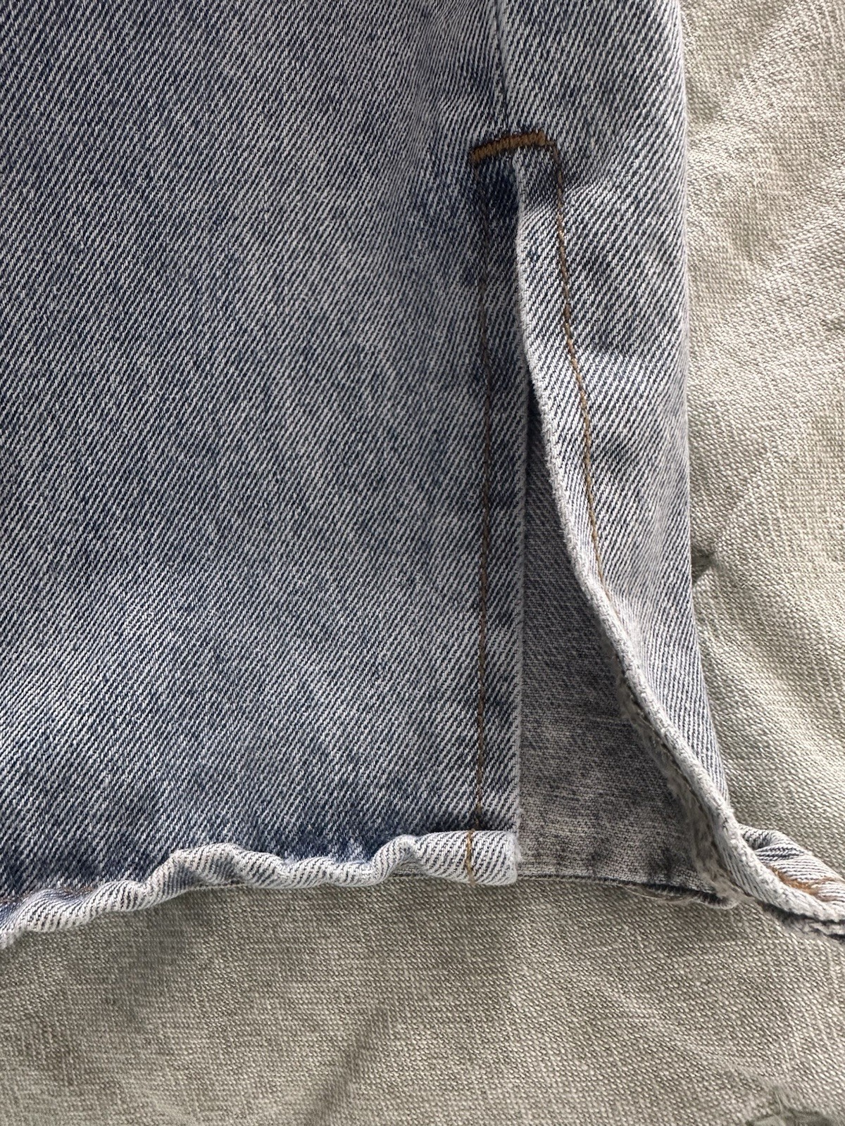 Lioness High Waist Split Hem Jeans Straight Leg Small S