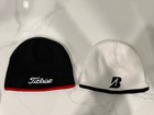 2 New Golf Beanies Titleist Bridgestone Winter Hat Skull — photo 1