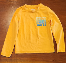 OshKosh B'gosh 3T Long Sleeve Rash Guard Swim Shirt Yellow Poly/Elastane