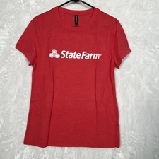 Classic State Farm Employee costume JAKE Shirt Red LG Company Issued