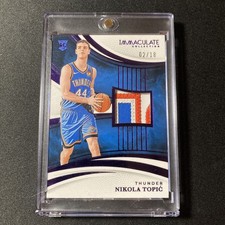 2024-25 Panini Immaculate NIKOLA TOPIC Patch /18 #153 (RC) - THUNDER