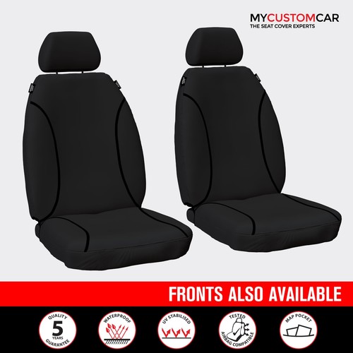 For Toyota Prius V Hybrid Wagon 2012-2021 Canvas Custom Rear (Row 3) Seat Covers - Picture 7 of 12