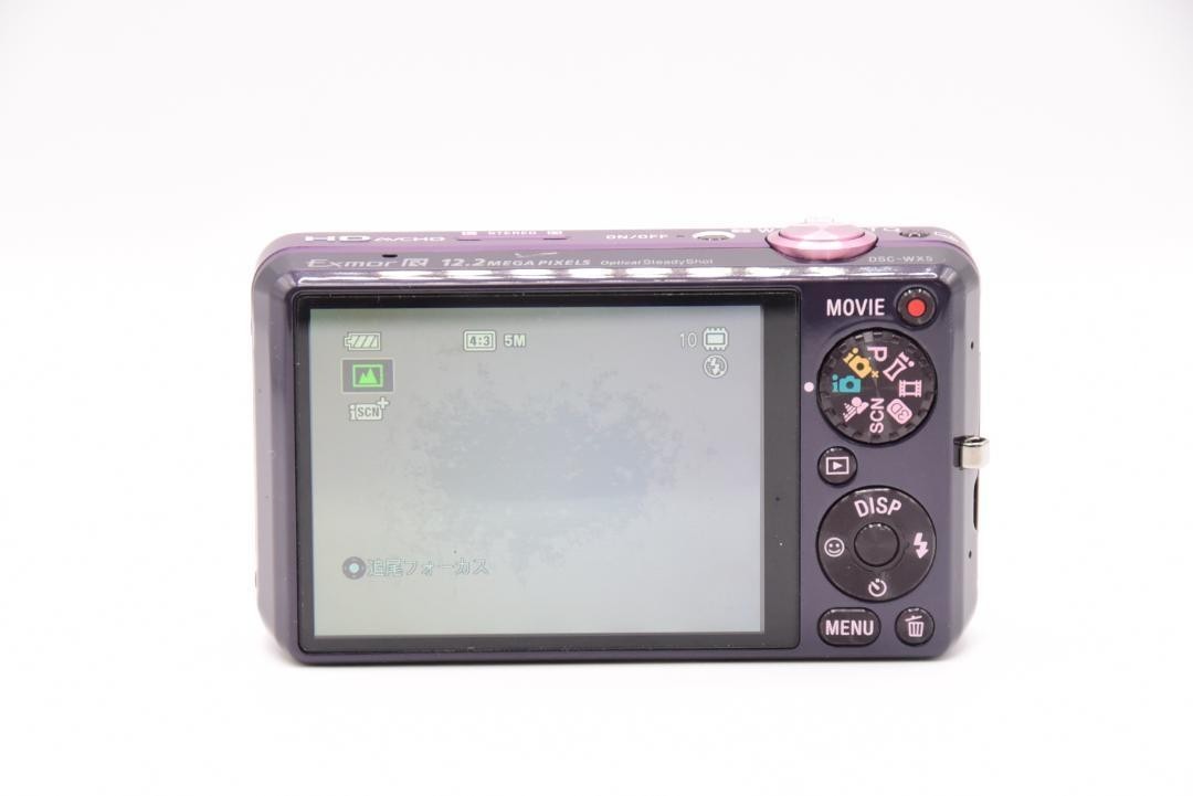 Excellent】SONY Cyber Shot purple DSC-WX5 12.2MP Digital Camera