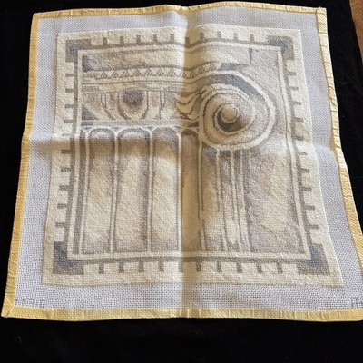 Architecture Finished Needlepoint 13x13 Ionic Column Greek