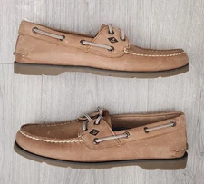 Sperry Top Sider Leeward 2-Eye Loafer Original Boat Shoes Tan 0777894 Mens 9.5⛵️
