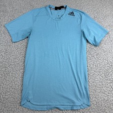 Adidas Mens Aeroready Training T-Shirt Blue Short Sleeve Athletic Top Small