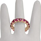 Genuine Ruby Gemstone Eternity Wedding band 14k Rose Gold #R2334 — photo 2