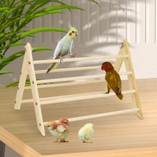 Chicken Perch Roosting Bar Chicken Wood Stand for Macaw Large Bird Coop