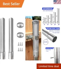 2 Pack Fence Post Extension, 24" Height, Galvanized Steel