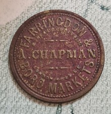 A Chapman 6 D Borough Market London Market token Round