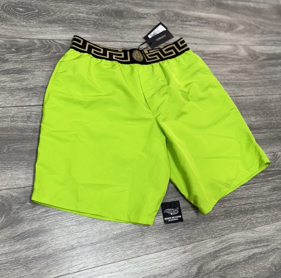 Size 4 - Versace Greca Border Boardshorts ' Green ' | NEW! - Image 2 of 4