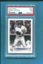 REGGIE JACKSON NEW YORK YANKEES 2022 TOPPS BASEBALL CARD #625 SHORT PRINT PSA 7
