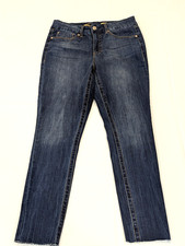 Seven 7 Tummyless High Rise Skinny Ladies Jeans Size 10 Unhemmed VGC