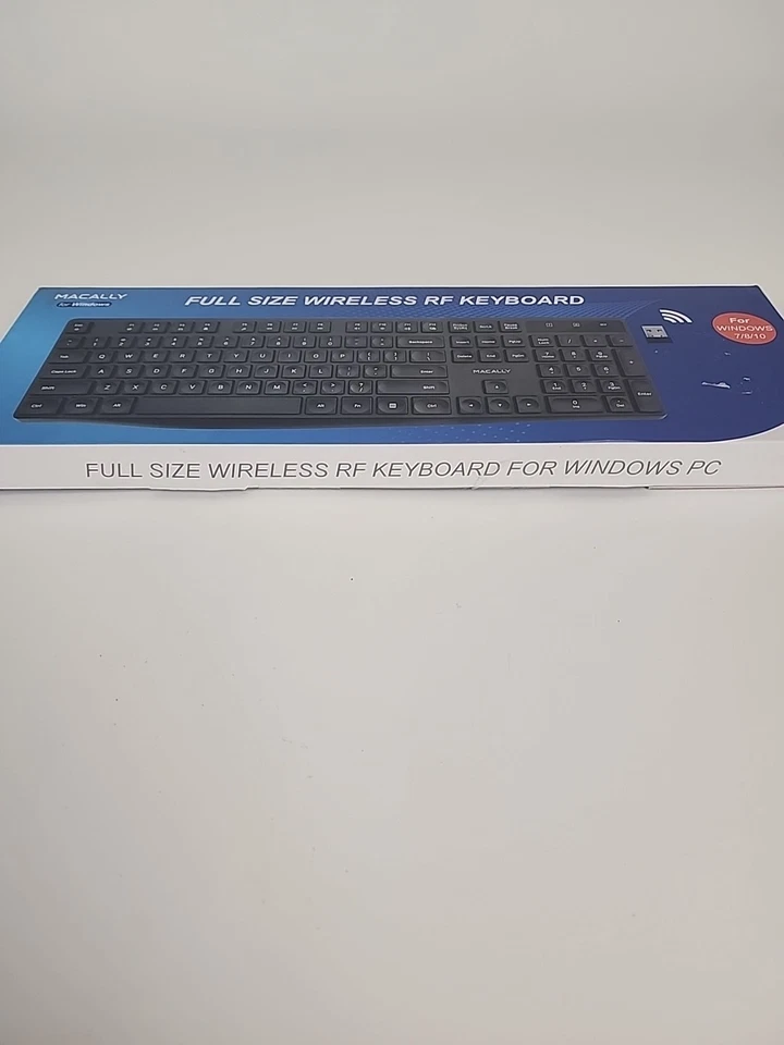 Macally Full Size Wireless RF Keyboard for Windows PC - Image 3 of 4