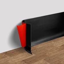 Black Vinyl Wall Base Molding Trim – 6”x20ft | Peel & Stick