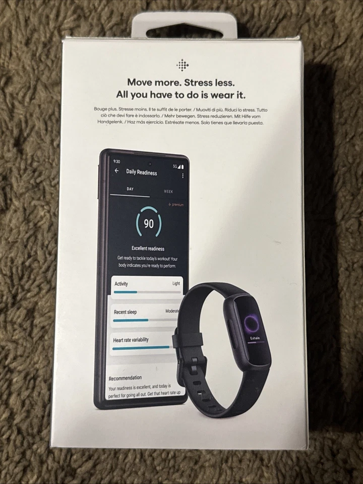 NIB Fitbit Inspire 3 Heart Rate Monitor Health Fitness Tracker Midnight Zen Band - Image 2 of 3