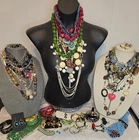 5+ Lbs Mixed Jewelry Lot Wearable Vintage Modern Gold Silver Tone Costume
