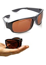 HD Vision Fold Aways Sunglasses Deluxe- Single Black 