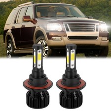 2 H13 Led Headlight Bulbs High-low Beam 6000k For Ford Explorer 2006-2009 2010 2 H13 Led Headlight Bulbs High-low Beam 6000k For Ford Explorer 2006-2009 2010