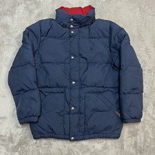 Polo Ralph Lauren Jacket Boys Medium M Blue Zip Up Puffer Fowl Down Coat Youth