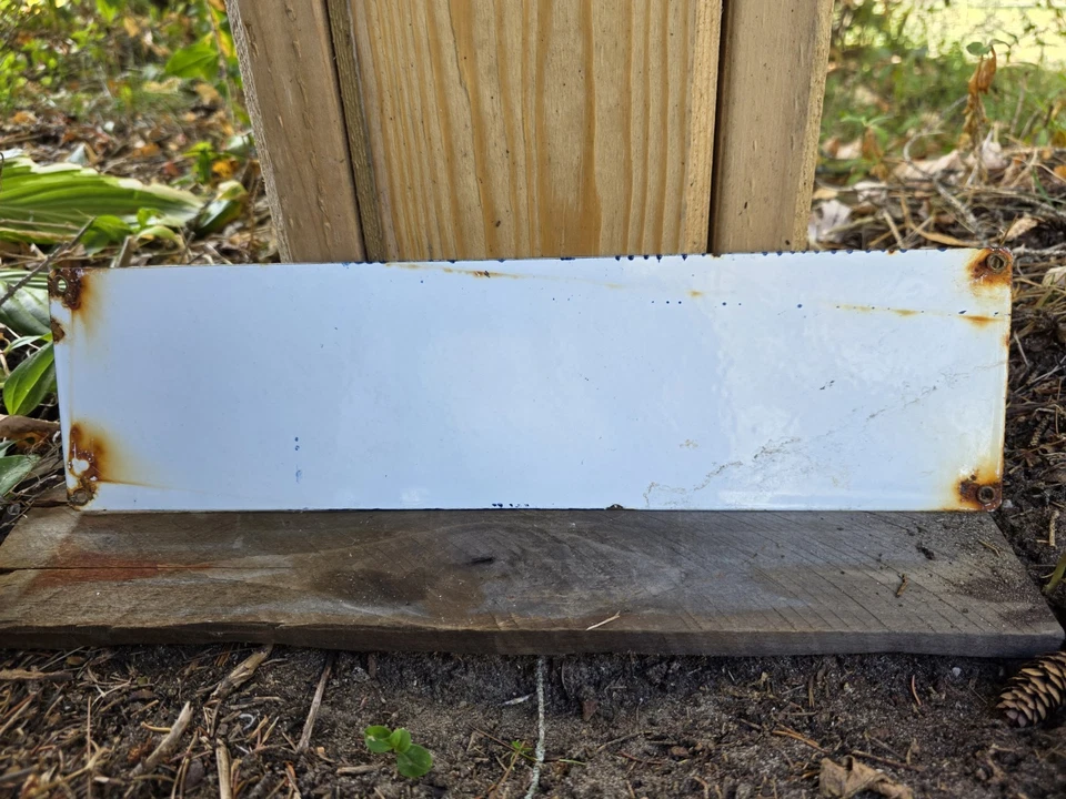 ORIGINAL VINTAGE 5c TELEPHONE PAY STATION BELL SYSTEM PORCELAIN SIGN - Image 4 of 4