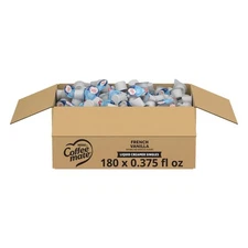 Coffee Mate French Vanilla Non Dairy Creamer Singles Box of 180 Liquid Creamers