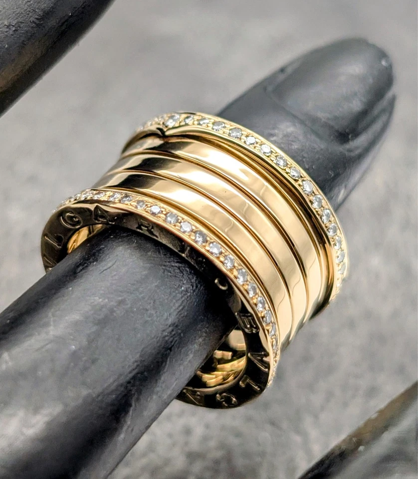 Bulgari B.Zéro1 750/18K Brillanten Ring Gelbgold -10,35 g -Damenring [Gr.51] N47 - Bild 4 von 4
