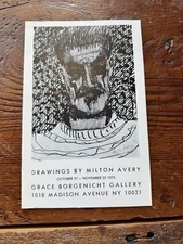 Milton Avery 1970 Exhibition Flyer – Grace Borgenicht Gallery NYC | Modern Art