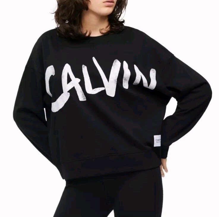 Calvin Klein Performance Brushed Logo Sweatshirt … - image 1