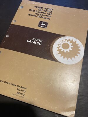 John Deere 4239D 4239T Engine & Accessories Parts Catalog Book Guide Manual Shop
