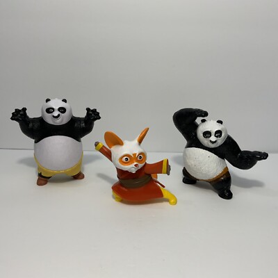 Kung Fu Panda Po Master Shifu Figures Lot of 3 Wendy s & Burger King Toys