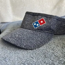 Domino's Pizza Work Hat Heather Blue Visor Reflective Golf Pickleball y2k