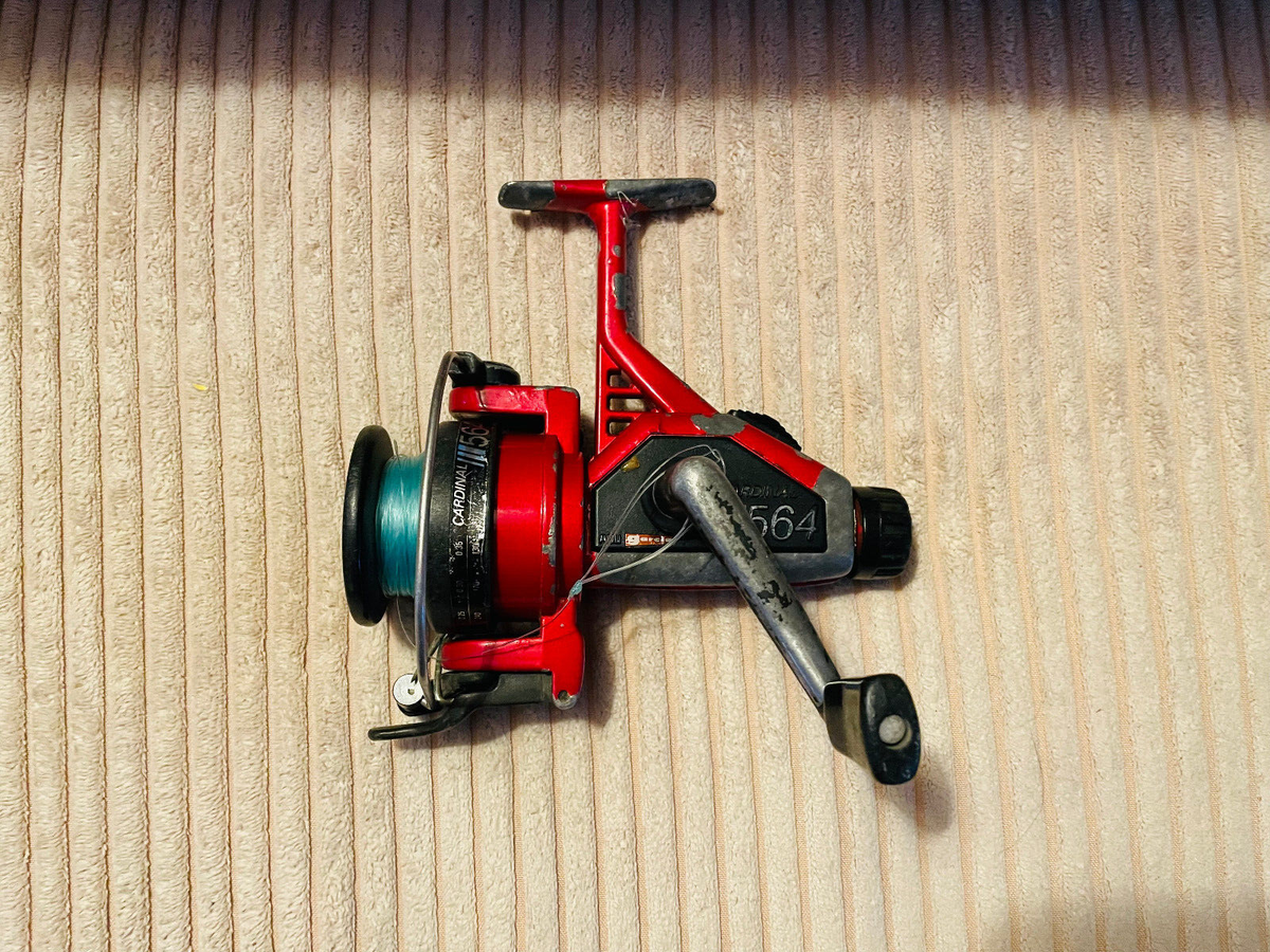 Old Vtg ABU Garcia Cardinal 564 RED Spinning Reel High Speed