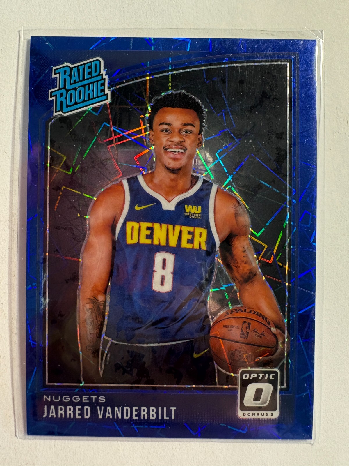 K326,598 - 2018-19 Donruss Optic Blue Velocity #151 Jarred Vanderbilt RR