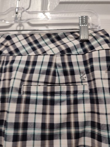 IZOD-GOLF Womens Skort White Blue Plaid stretch Size 8 Pickleball Tennis Skirt - Picture 2 of 11