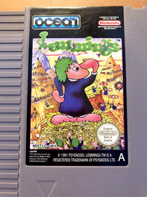 NES ~ LEMMINGS Nintendo Game 3 Screw NES-LG-UKV Cart + Sleeve Pal A